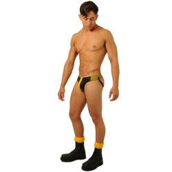  Jockstrap Fist Leather Jaune
